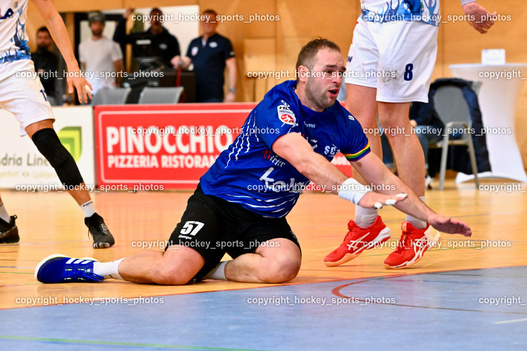 SC Ferlach vs. ALPLA HC Hard 2.3.2024 | #57 LEBAN Patrik SC Ferlach, SC Ferlach vs. ALPLA HC Hard 2.3.2024, SC Ferlach vs. ALPLA HC Hard am 02.03.2024 in Ferlach (Ballspielhalle Ferlach), Austria, (Photo by Bernd Stefan)