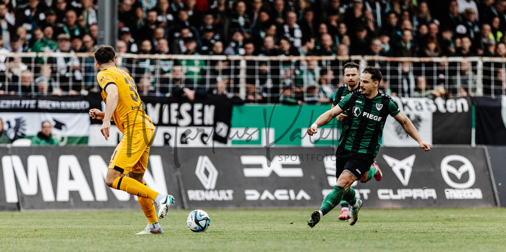 3. Liga, Saison 2023/24, 31. Spieltag: SC Preußen Münster - Dynamo Dresden | Münster, 30.03.2024: 3. Liga, 31. Spieltag, SC Preußen Münster gegen Dynamo Dresden im LVM-Preußenstadion in Münster. Foto: sportfotografie.ms | Markus Paletta - Realisiert mit Pictrs.com