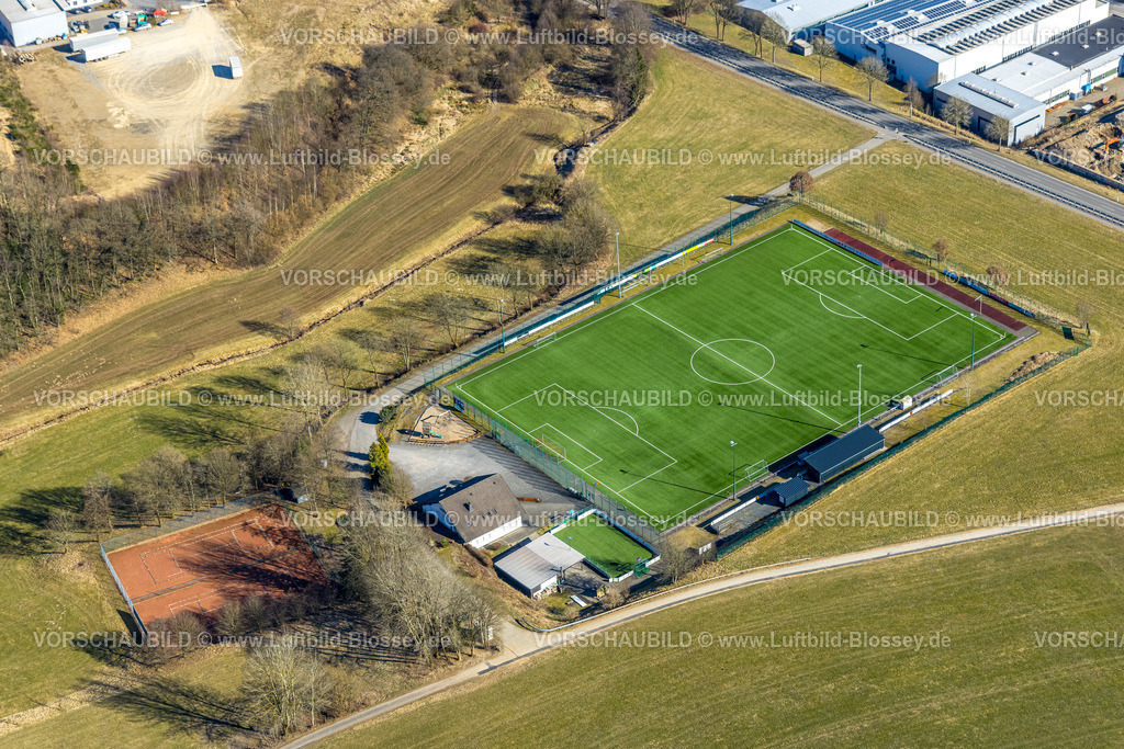 Kirchhundem250308328Welschen-Ennest | Luftbild, Fußballstadion Sportplatz SV Rahrbachtal 1989 e.V., Rahrbach, Kirchhundem, Sauerland, Nordrhein-Westfalen, Deutschland