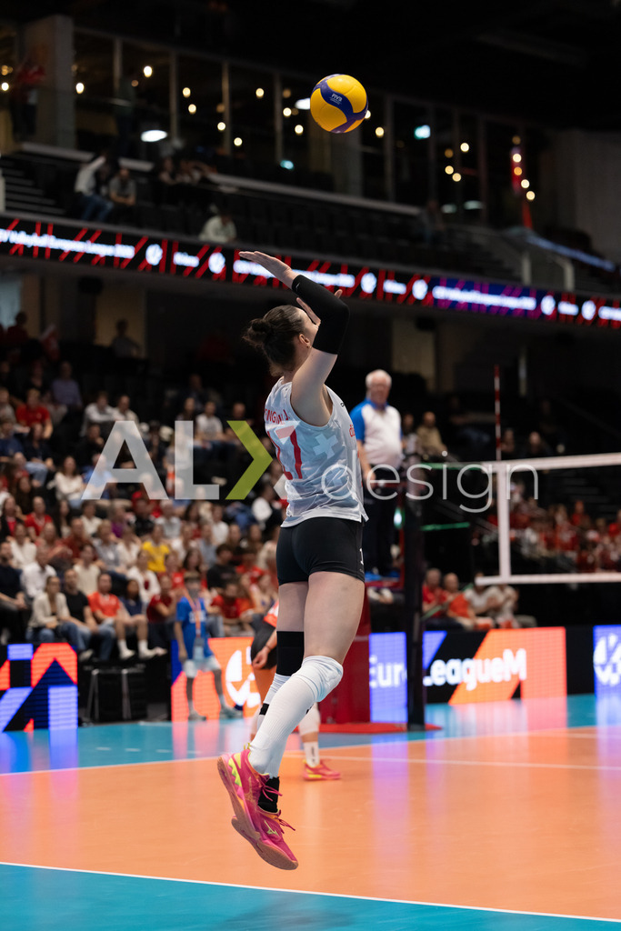 Georgia v Switzerland - CEV European League Women | KRIENS, SWITZERLAND - JUNE 12: JULIE LENGWEILER of Switzerland during the CEV European League match between Georgia and Switzerland at Pilatus Arena on June 12, 2026 in Kriens, Switzerland. - Realisiert mit Pictrs.com