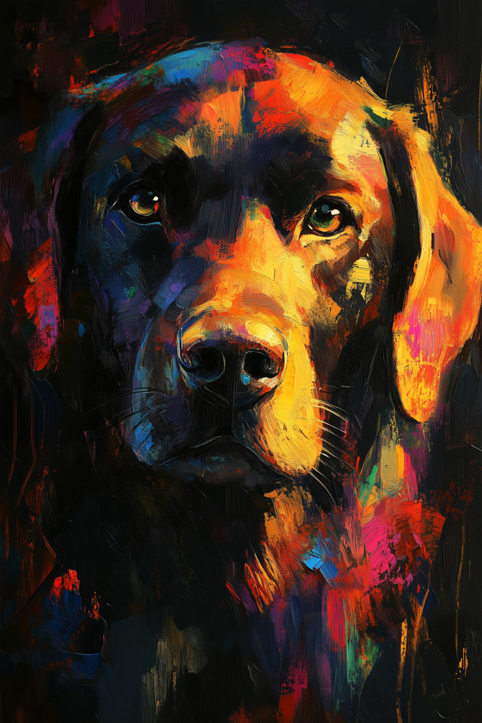 2410030 - Labrador | Ein Hund im Stil eines modernen Gemäldes.