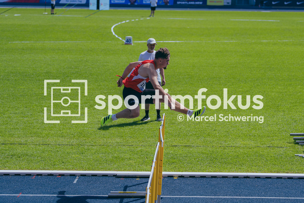 Deutsche Meisterschaften U20 / U16 2026 | Enno Kreimer, LG Brillux Münster, 1503, 110 Meter Hürden, Deutsche Meisterschaften der U20 &amp; U16 2026, Lohrheidestadion Bochum-Wattenscheid, 12.07.2026. Foto: Marcel Schwering / sportimfokus - Realisiert mit Pictrs.com