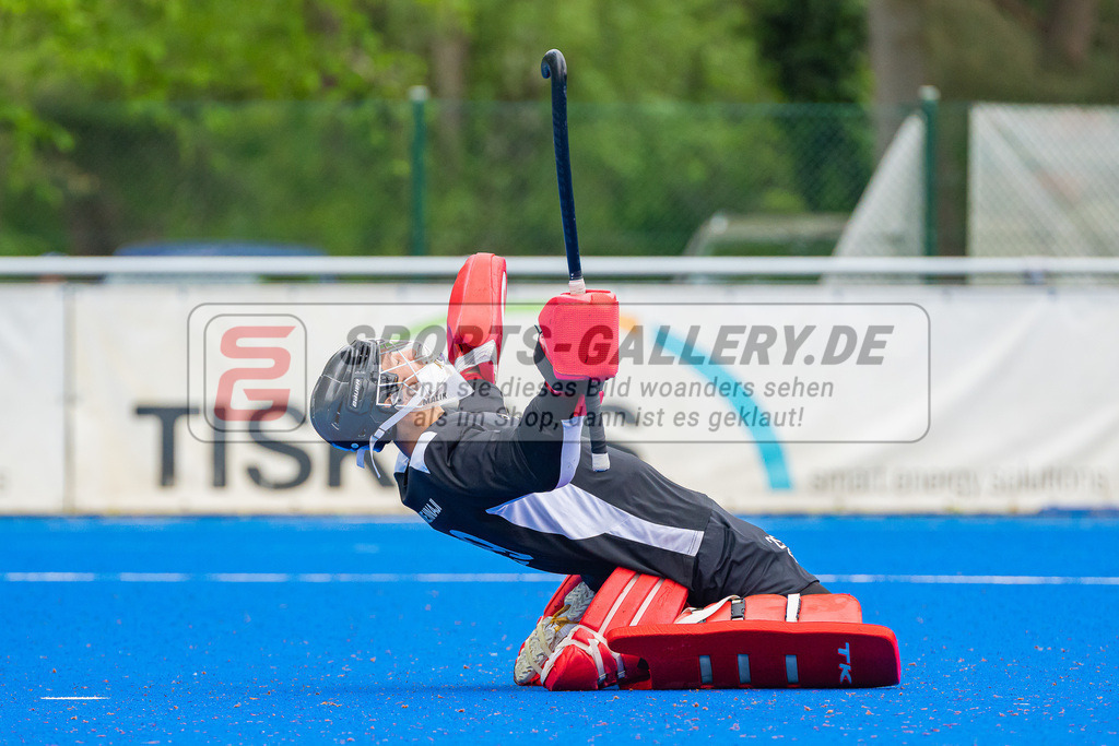 HK_20230507_108053 | 1. Bundesliaga Herren Creefelder HTC - Harvestehuder THC  am 7.5.2023 Crefelder HTC ( CHTC ), Krefeld  , Joshua Onyekwue Nnaji Torwart ( Crefelder HTC #29 )