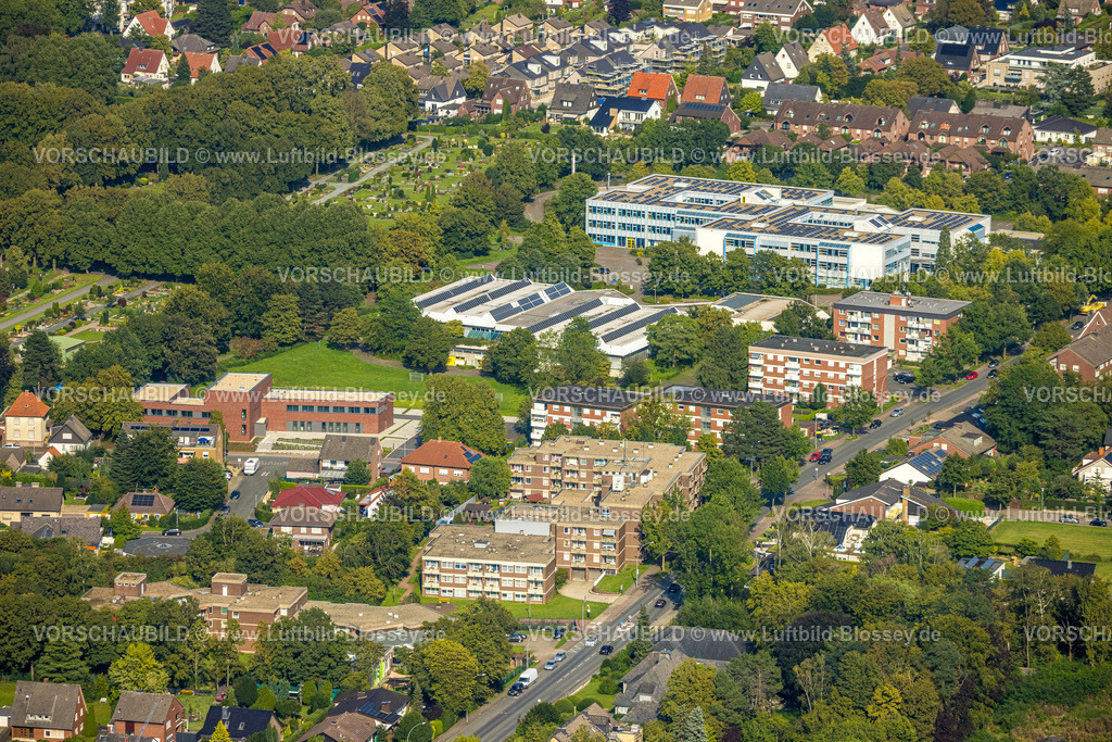 Beckum230804549 | Luftbild, Berufskolleg und Fachhochschule, Neubau Jobcenter, Beckum, Münsterland, Nordrhein-Westfalen, Deutschland