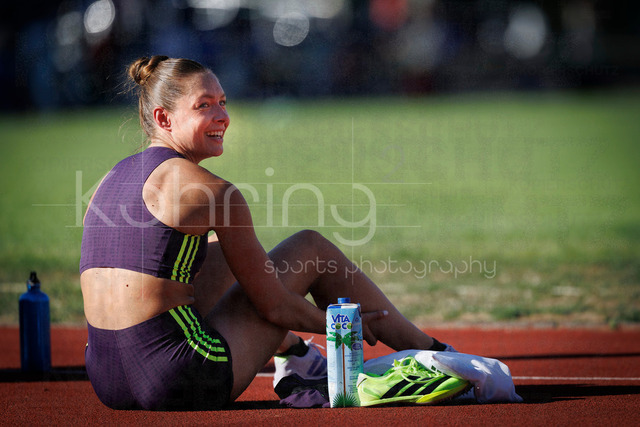 PUMA Fast Arms, Fast Legs; Wetzlar, 10.07.2026 | WETZLAR, GERMANY - JULY 10, 2026 :  Gina Lückenkemper (SCC Berlin) smiling during the athletics meeting PUMA Fast Arms, Fast Legs at Stadion Wetzlar on July 10, 2026 in Wetzlar, Germany.