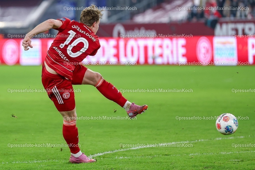 F9527022601079 | 27.02.2026, Fußball, Fortuna Düsseldorf - VfL Bochum, 2. Fußball Bundesliga, Merkur Spiel-Arena, Saison 2025 2026: Christian Rasmussen&nbsp;(Fortuna Düsseldorf #10)  DFB regulations prohibit any use of photographs as image sequences and or quasi-video.