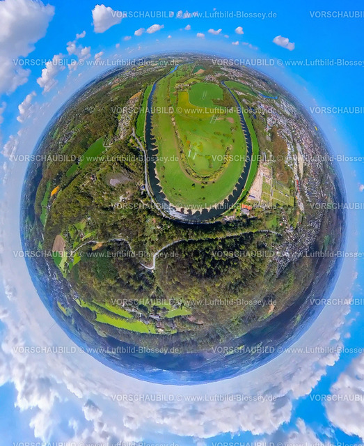 Hattingen230490828Ruhrbogen | Luftbild, Fluss Ruhr Ruhrbogen Winz, Isenburg, Waldgebiet Homberg, Erdkugel, Fisheye Aufnahme, Fischaugen Aufnahme, 360 Grad Aufnahme, Winz, Hattingen, Ruhrgebiet, Nordrhein-Westfalen, Deutschland