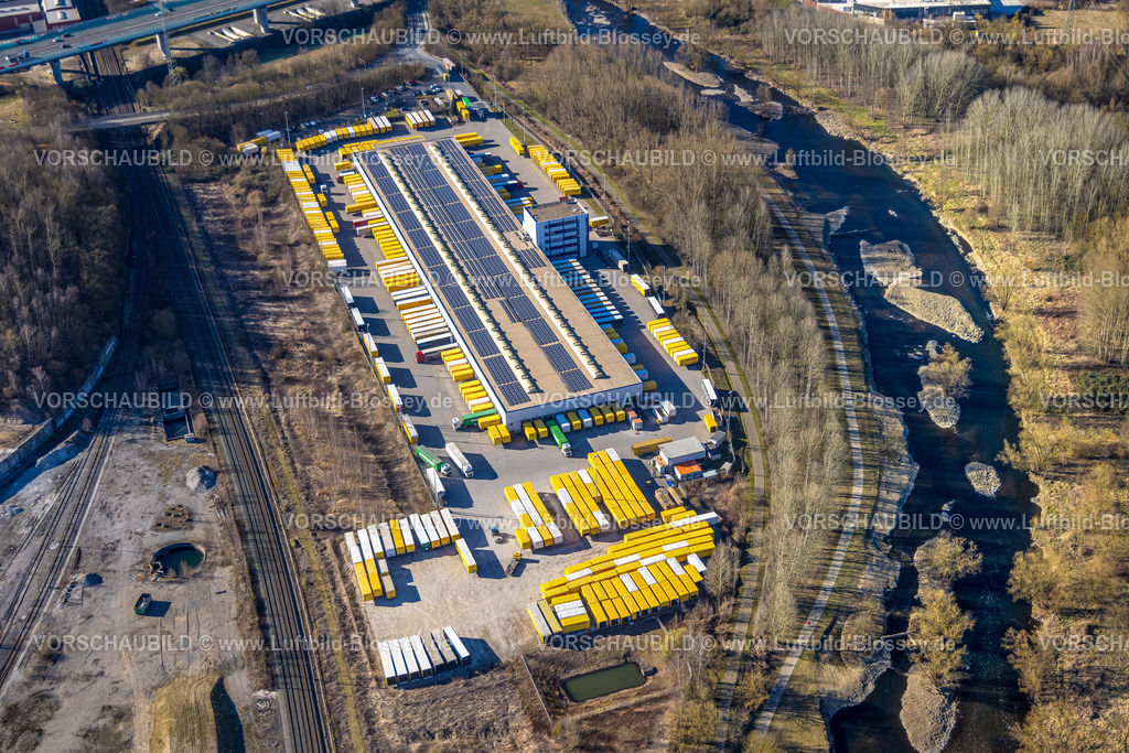 Hagen250302799 | Luftbild, DHL Freight GmbH, Dolomitstraße, Baugebiet für Industriepark, Lennetal, Hagen, Ruhrgebiet, Nordrhein-Westfalen, Deutschland
