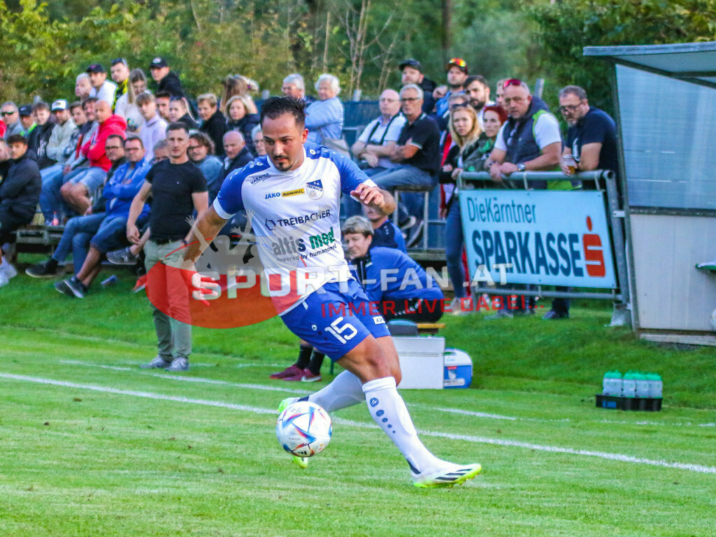 Austria Klagenfurt Amateure - SK Treibach 1-1, Kärntner Liga 2. Runde | Vahid Muharemovic (SK Treibach #15) Austria Klagenfurt Amateure - SK Treibach 1-1 am 08.08.2023 in Brückl
(Sportplatz), Austria, (Photo by Ernst Krawagner sport-fan.at) - Realisiert mit Pictrs.com