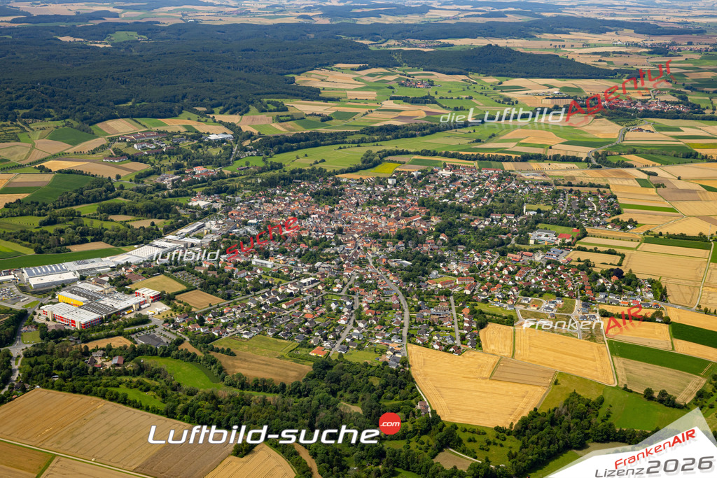 Das Luftbild zeigt :  Bad Rodach - Die Luftaufnahme wurde 2024 vom UL-Flugzeug aus erstellt ( keine Drohne ) - Hochauflösende Luftaufnahme - Für grossformatige Ausdrucke geeignet. Die Geschenkidee !Mit Lizenz und Bildrechte bestellbar