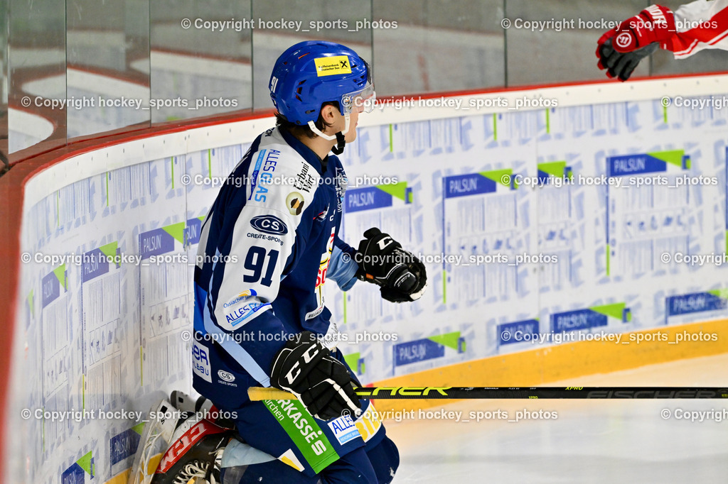 ESV FERLACH vs. ESC SOCCERZONE STEINDORF | #91 Kravanja Kristian ESC Steindorf, ESV FERLACH vs. ESC SOCCERZONE STEINDORF, ESV FERLACH vs. ESC SOCCERZONE STEINDORF am 22.11.2024 in Ferlach (Eishalle Ferlach ), Austria, (Photo by Bernd Stefan)