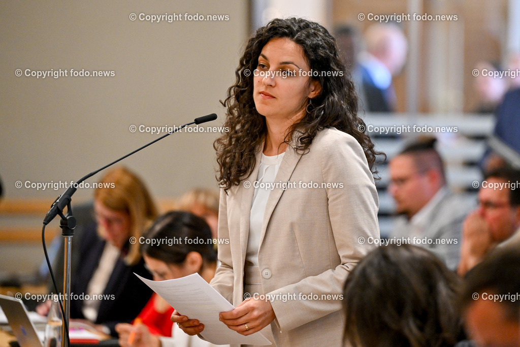 Landhaus Linz_ Promenade_ Landtagssitzung_ 13.06.2024-82 | 13.04.2024, Landhaus Linz AUT, Promenade, Landtagssitzung, im Bild Ines Vukajlovic  (Die Gruenen, LAbg.)