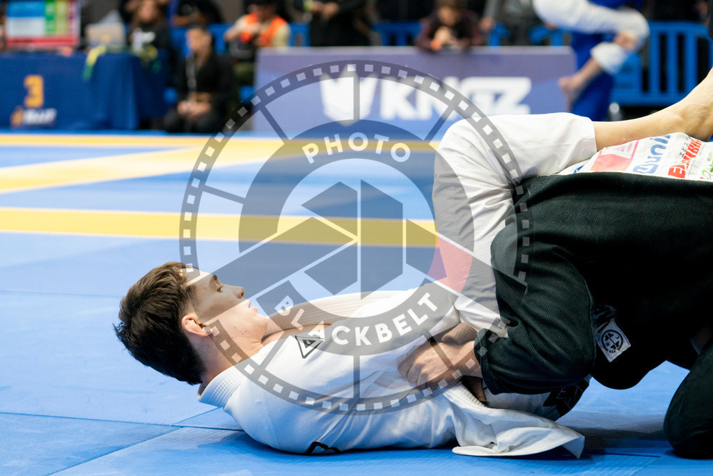 20240124PBB01667 | Fighters compete during the second day of the IBJJF European Championship in Paris, France, on January 24, 2024.