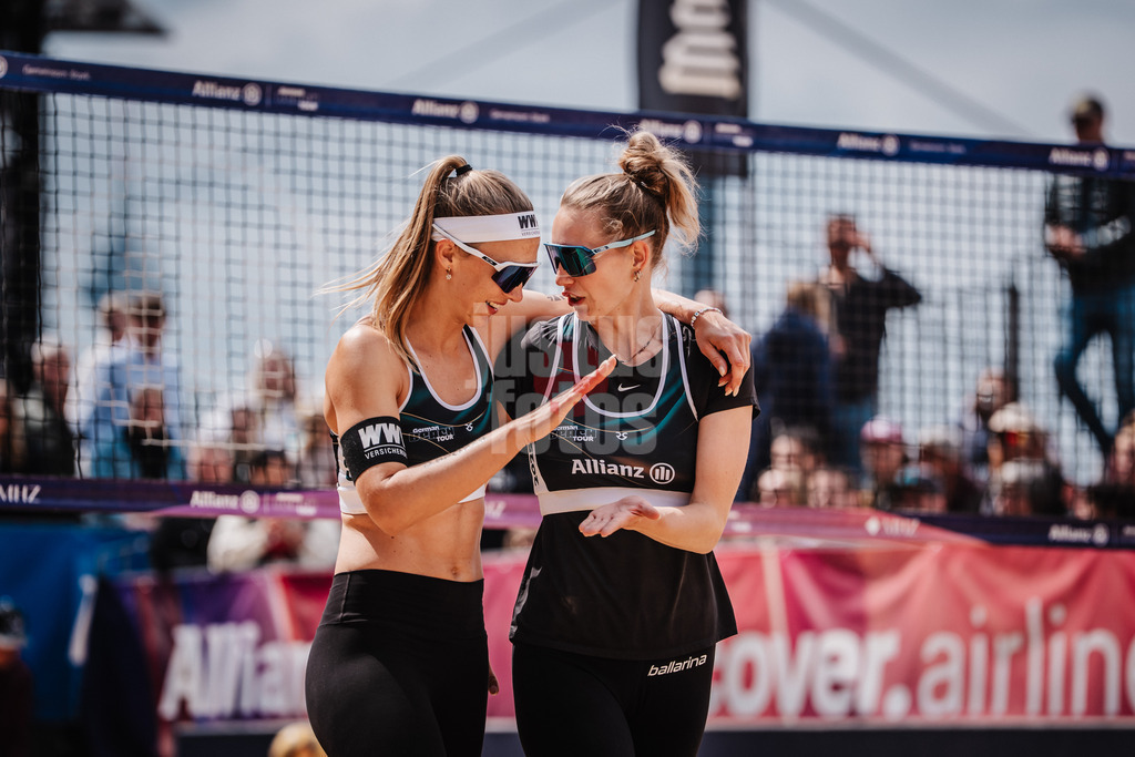 Beachvolleyball | Frauen | Allianz German Beach Tour 2025 | Tourstop Düsseldorf | 18.05.2025 | v.l. Tabea Schwarz und Sandra Ittlinger