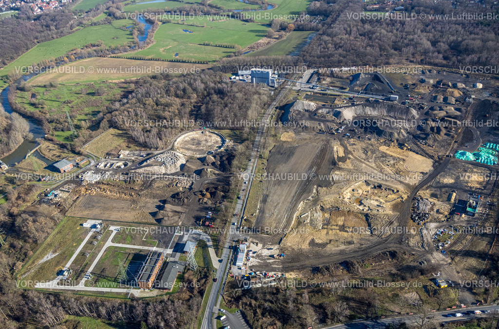 Luenen230204215 | Luftbild, Fläche des ehem. STEAG Kraftwerk, am Datteln-Hamm-Kanal, Lippholthausen, Lünen, Ruhrgebiet, Nordrhein-Westfalen, Deutschland