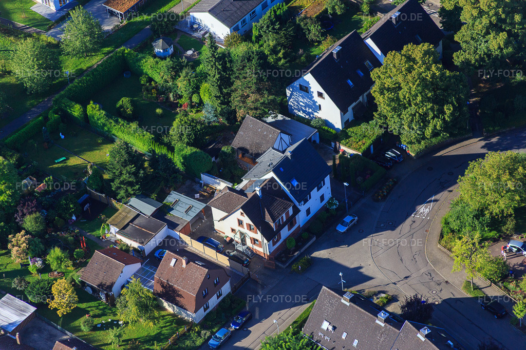 Luftbild: Neuer Weg im Ortsteil Hohenwettersbach in Karlsruhe im Bundesland Baden-Württemberg in Deutschland. Foto: IMG_092918.jpg vom 13.08.2016 durch Werner Riehm/FLY-FOTO.de