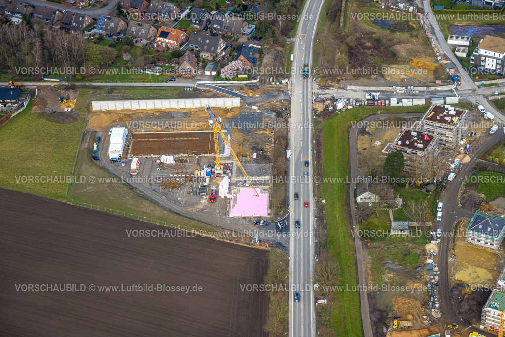 Bottrop260306509Kirchhellen | Luftbild, Baustelle mit Neubau Ecke Rentforter Straße und In der Koppel, Dorfheide, Kirchhellen, Bottrop, Ruhrgebiet, Nordrhein-Westfalen, Deutschland