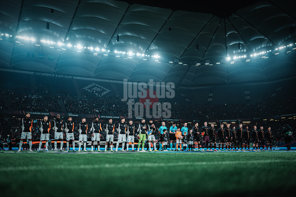 Fußball | Herren | Saison 2023/2024 | Play-Offs Europa League | FC Shakhtar Donetsk (UKR) vs. Olympique Marseille (FRA) | 15.02.2024 | Die Teams vor dem Spiel