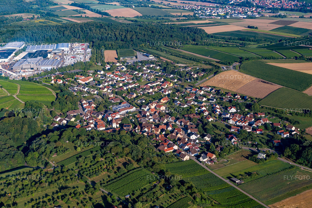 Luftbild: Ortsteil Frauenzimmern im Ortsteil Eibensbach in Güglingen im Bundesland Baden-Württemberg in Deutschland. Foto: IMG_093851.jpg vom 23.08.2016 durch Werner Riehm/FLY-FOTO.de