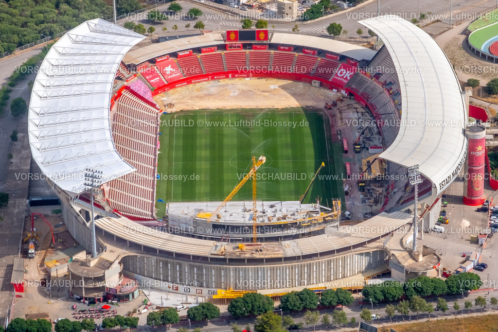 Mallorca230600764N-2 | Luftbild, Fußballstadion Estadi Mallorca Son Moix, Baustelle mit Umbau, Palma, Balearen, Mallorca, Balearische Inseln, Spanien