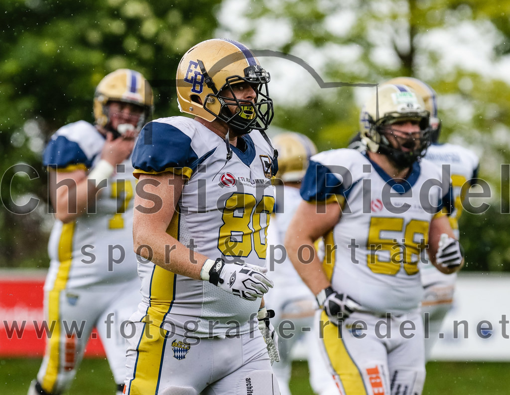 2022-05-29_100_Erding_Bulls_gegen_Nuernberg_Rams | Erding, Deutschland, 29.05.2022:
Fußball, Regionalliga 2022, 5. Spieltag, Erding Bulls gegen Nürnberg Rams, Endergebnis: 10:16

Maximilian Stacke (Erding Bulls, #80)

Foto: Christian Riedel / fotografie-riedel.net