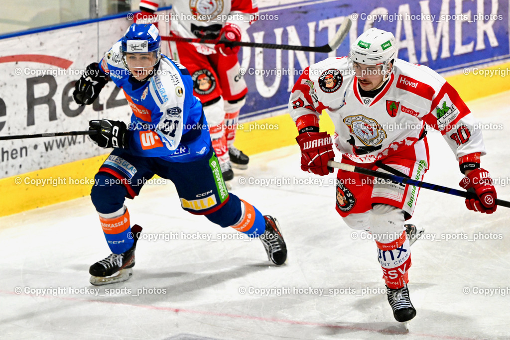 ESC Steindorf vs. ESV Ferlach  | #21 Walder Patrik ESC Steindorf, #90 Schubernig Markus ESV Ferlach, ESC Steindorf vs. ESV Ferlach , ESC Steindorf vs. ESV Ferlach  am 15.02.2026 in Steindorf (Ossiachersee Halle), Austria, (Photo by Bernd Stefan)