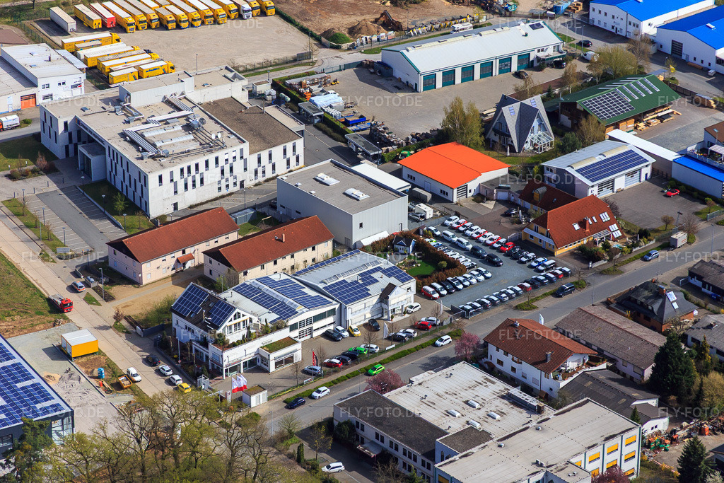 Luftbild: Industriegebiet Sandwiesen mit Laetus im Ortsteil Sandwiese in Alsbach-Hähnlein im Bundesland Hessen in Deutschland. – Foto: IMG_077145.jpg vom 12.04.2015 durch Werner Riehm/FLY-FOTO.de – Auflösung des Originals: 5472 x 3648 px – Track & Trace and Vision Inspection Solutions | Laetus