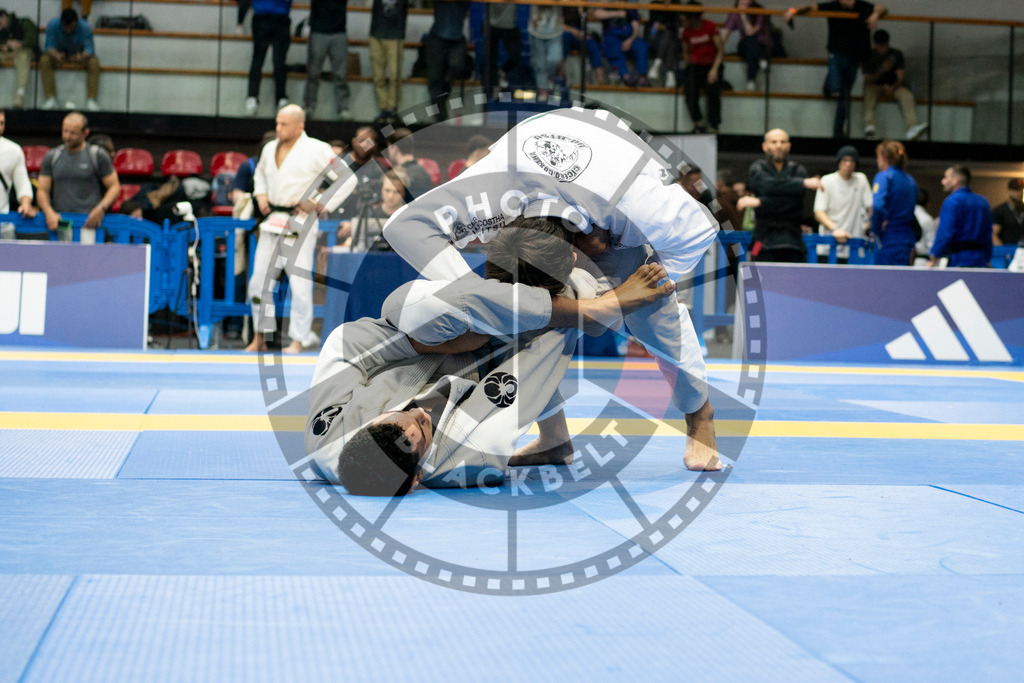 20240124PBB04673 | Fighters compete during the second day of the IBJJF European Championship in Paris, France, on January 24, 2024.