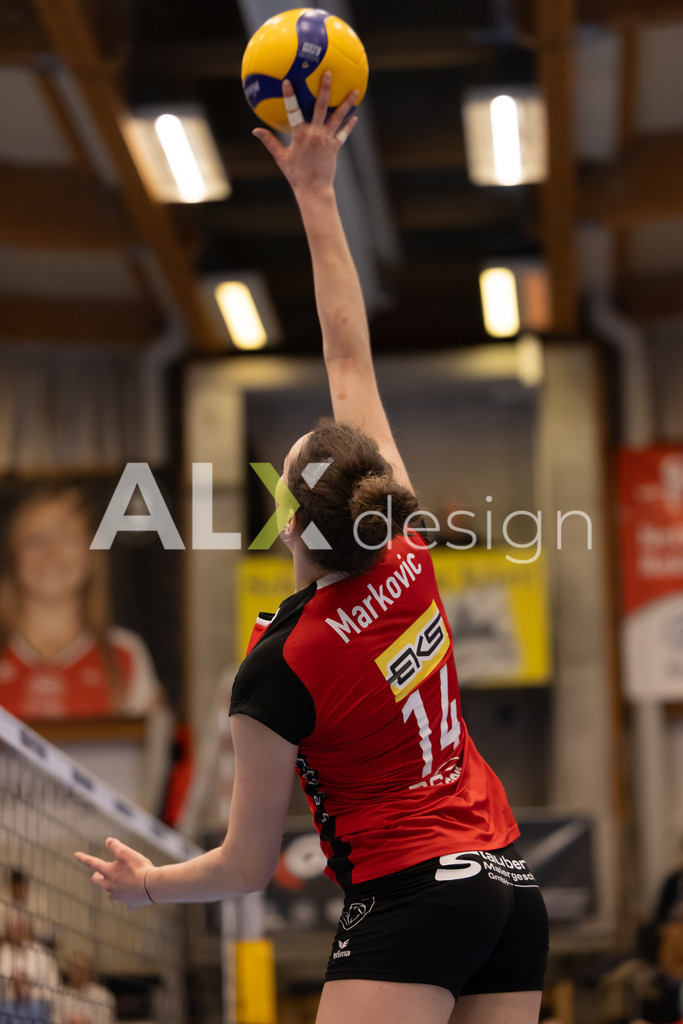 Volleyball I Frauen I Saison 2025-2026 I Volleyball NLA | Women I Round 16 I VC Kanti Schaffhausen - Viteos NUC I 31.01.2026 | 14 Josipa Marković (HR) (VC Kanti Schaffhausen) – Aussen - Realisiert mit Pictrs.com