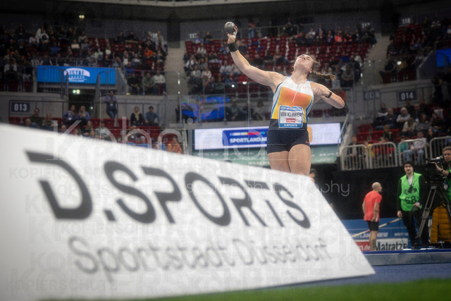ISTAF Indoor; Duesseldorf, 24.01.2026 | DUESSELDORF, GERMANY - JANUARY 24:  Shot put, Jorinde van Klinken (NED) during the ISTAF Indoor Dusseldorf at PSD Bank Dome on January 24, 2026 in Duesseldorf, Germany. 