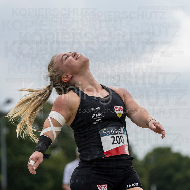 Para Heimspiel 7.0; Leverkusen, 18.07.2026 | LEVERKUSEN, GERMANY - JULY 18, 2026 : Lara Baars (NED/VfB Stuttgart 1893) reacts in the shot put during the Para Heimspiel 7.0 at Fritz Jacobi Sports Complex on July 18, 2026 in Leverkusen, Germany.