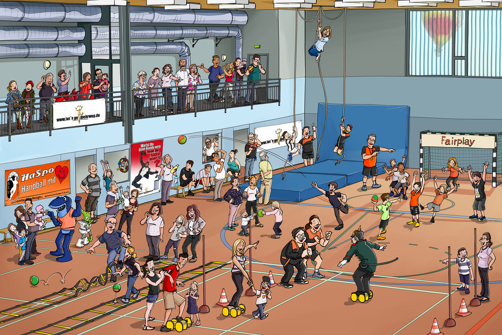 Wimmelbild-Handball-schanz-partner | Schanz & Partner - Realisiert mit Pictrs.com