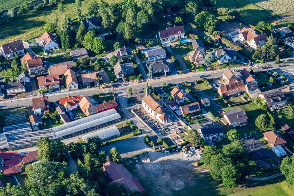 Luftbild: Neubourg in Dauendorf im Bundesland Bas-Rhin in Frankreich. Foto: IMG_115463.jpg vom 16.06.2019 durch Werner Riehm/FLY-FOTO.de