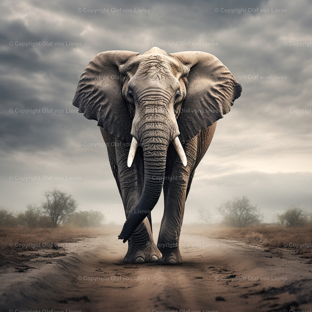 Elefant in der Prärie | Elefanten in der Steppe