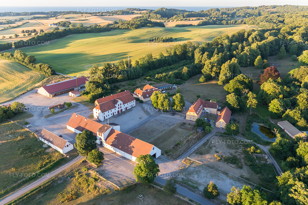 Aerial view: Klintholm Mon (DK), Klintholm Gods in Borre in the state Zealand, Denmark.Photo: IMG_108742.jpg taken on 07/04/2018 by Werner Riehm/FLY-FOTO.comResolution of the original: 5472 x 3648 px