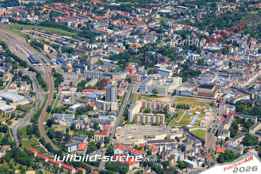 Luftbild von  Gera - Luftaufnahme wurde 2016 von https://frankenair.de mittels Flugzeug (keine Drohne) erstellt - die Geschenkidee