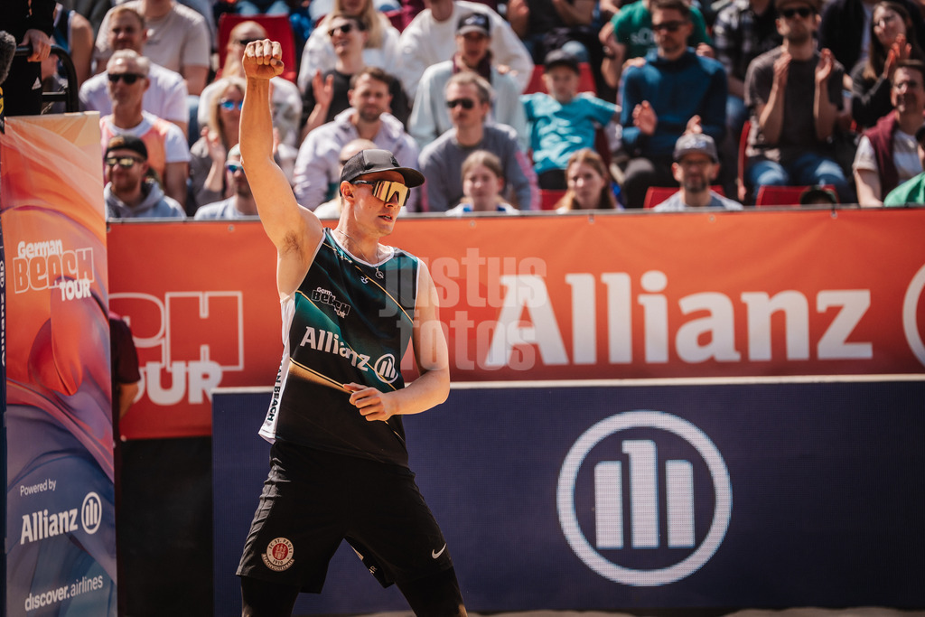 Beachvolleyball | Männer | Allianz German Beach Tour 2025 | Tourstop Düsseldorf | 18.05.2025 | Robin Sowa jubelt