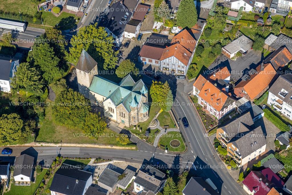 Holzwickede220900807Opherdicke | Luftbild, Evang. Kirche, Opherdicke, Holzwickede, Ruhrgebiet, Nordrhein-Westfalen, Deutschland