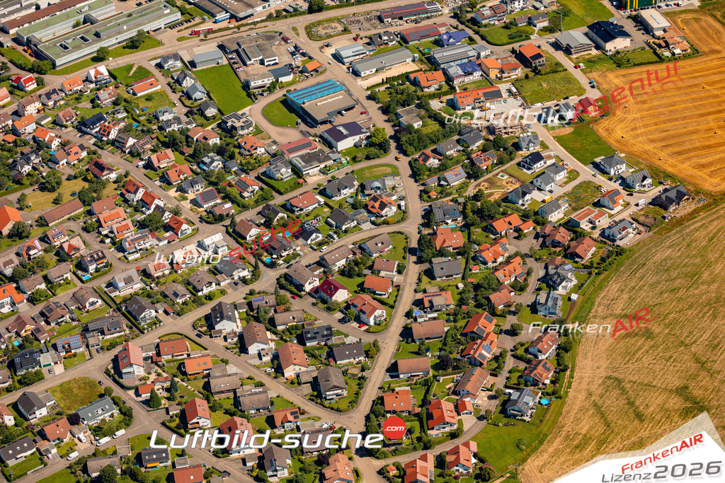 Das Luftbild zeigt : Bargau Schwäbisch Gmünd - Die Luftaufnahme wurde 2024 vom UL-Flugzeug aus erstellt ( keine Drohne ) - Hochauflösende Luftaufnahme - Für grossformatige Ausdrucke geeignet. Die Geschenkidee !Mit Lizenz und Bildrechte bestellbar