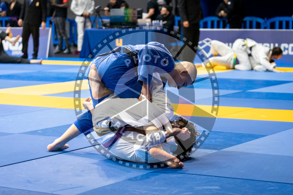 20240123PBB00534 | Fighters compete during the second day of the IBJJF European Championship in Paris, France, on January 23, 2024.