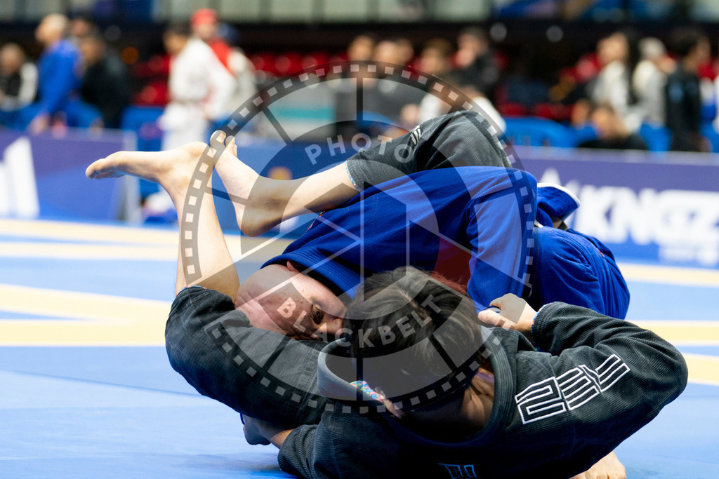 20240124PBB00082 | Fighters compete during the second day of the IBJJF European Championship in Paris, France, on January 24, 2024.
