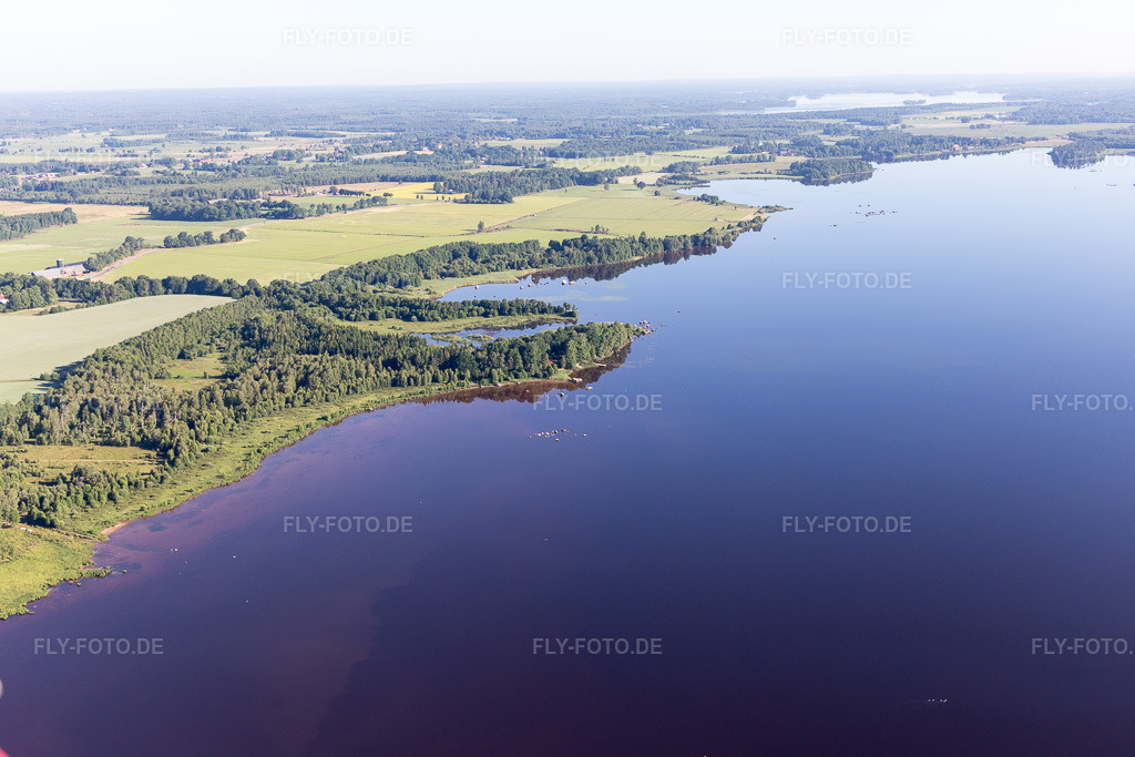 Luftbild: Ortsansicht in Hunna im Bundesland Kronoberg in Schweden. Foto: IMG_108194.jpg vom 28.06.2018 durch Werner Riehm/FLY-FOTO.de