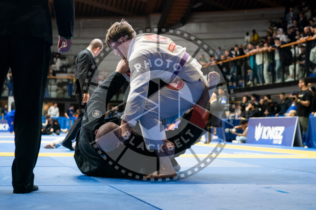 20240123PBB01875 | Fighters compete during the second day of the IBJJF European Championship in Paris, France, on January 23, 2024.