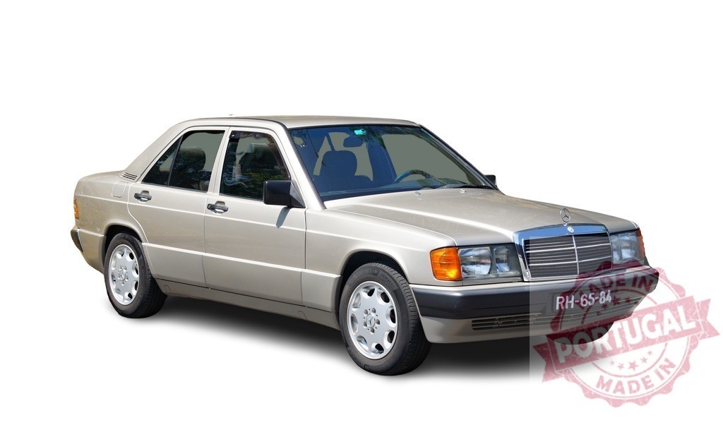 Mercedes-Benz 190E parked, showing its classic design and elegance | Classic Mercedes-Benz 190E parked, showcasing its timeless design and elegant features - Realisiert mit Pictrs.com