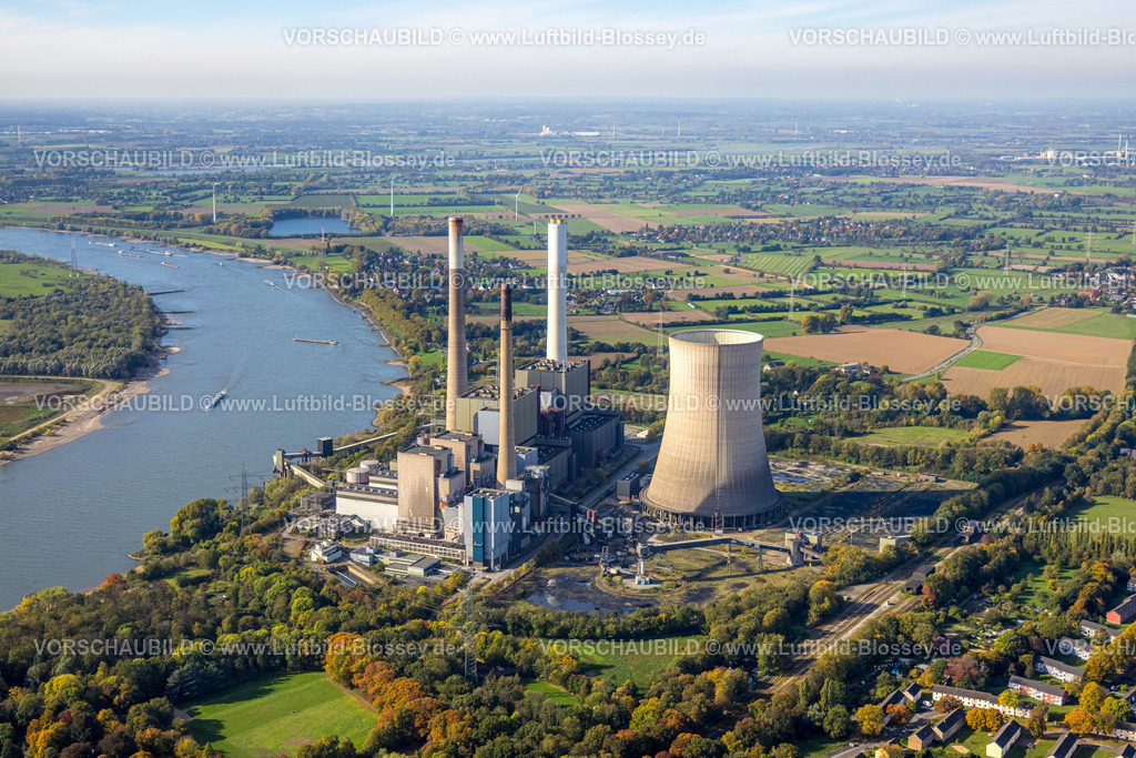 Voerde221003654Emschermuendung | Luftbild, Kraftwerk Voerde am Fluss Rhein, stillgelegtes Steinkohlekraftwerk, Eppinghoven, Dinslaken, Ruhrgebiet, Nordrhein-Westfalen, Deutschland