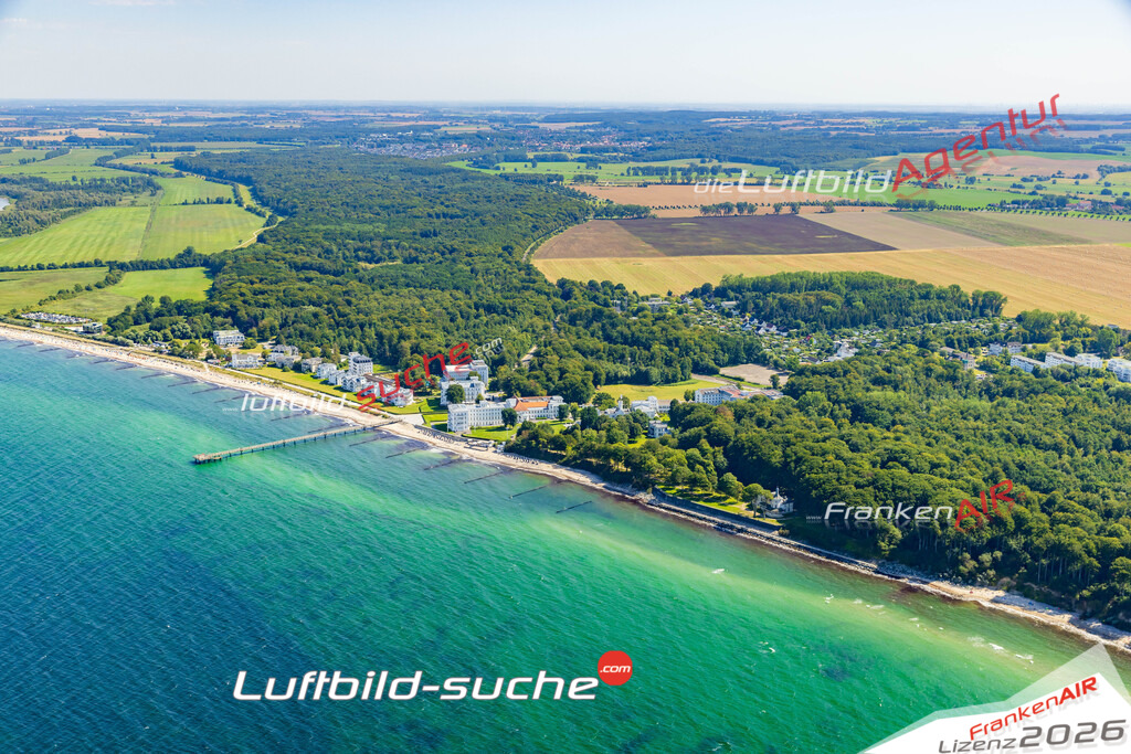 Schöne Luftaufnahme als Geschenk in Heiligendamm Bad Doberan - Die Luftbildaufnahme wurde 2025 vom UL-Flugzeug heraus erstellt ( keine Drohne ) - Hochauflösende Luftaufnahme -Nicht vergleichbar mit Google Maps oder Satelittenbilder- Die Geschenkidee !Mit Lizenz und Bildrechte bestellbar