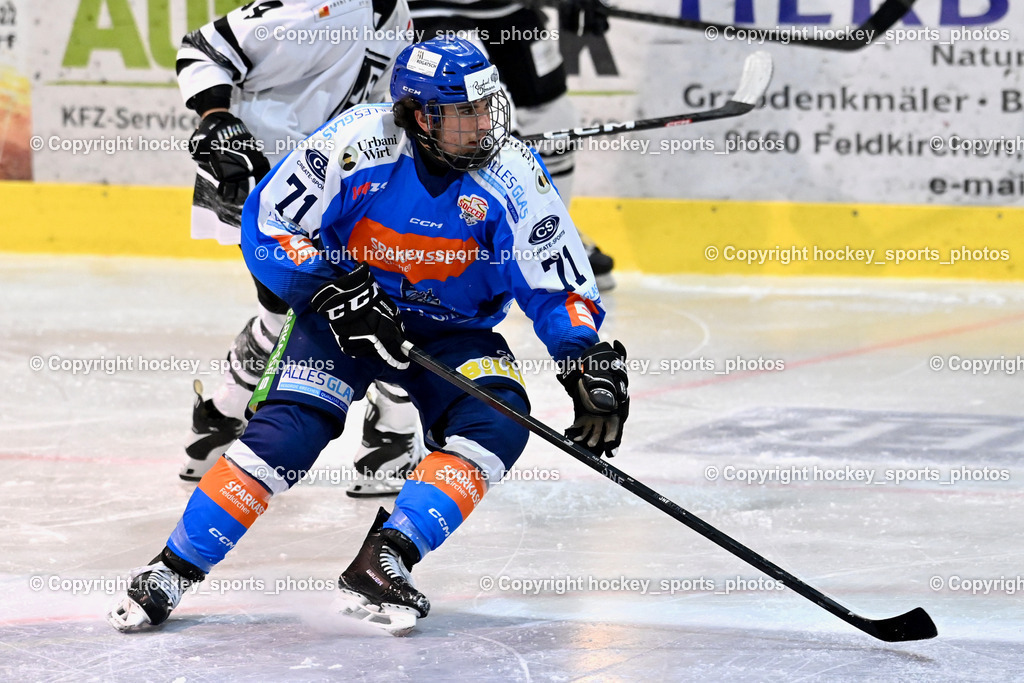 ESC Sparkasse Steindorf vs. LE Kings | #71 Dobnig Elias ESC Steindorf, ESC Sparkasse Steindorf vs. LE Kings, ESC Sparkasse Steindorf vs. LE Kings am 01.11.2025 in Steindorf (Ossiachersee Halle), Austria, (Photo by Bernd Stefan)