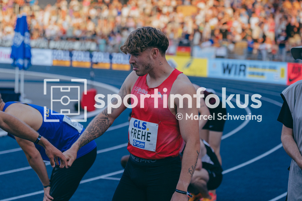 Deutsche Meisterschaften der Frauen und Männer 2026 | Jan Eric Frehe, LG Brillux Münster, 100-Meter-Lauf, Finale, Deutsche Meisterschaften der Frauen und Männer 2026, Lohrheidestadion Bochum-Wattenscheid, 25.07.2026. Foto: Marcel Schwering / sportimfokus - Realisiert mit Pictrs.com