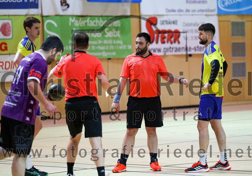 2023-03-11_049_SpVgg_Altenerding_gegen_SSG_Metten | Erding, Deutschland, 11.03.2023:
Handball, Bezirksoberliga Männer 2022 / 2023, 17. Spieltag, SpVgg Altenerding gegen SSG Metten, Endergebnis: 26:22

Patrick Sigl (SSG Metten, #99), Jan Matousik (SSG Metten, #3)

Foto: Christian Riedel / fotografie-riedel.net
