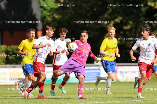 Fußball I Herren I Senioren Landesliga Holstein I 5. Spieltag I SC Rönnau - VfB Lübeck U21 I 23.08.2025.98 | Thore Magnus Dohm (1, SC Rönnau) - Realisiert mit Pictrs.com